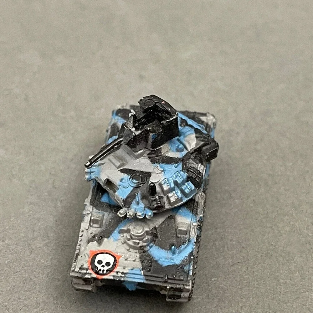 1995 Mirco Machines Military Army Armor Tank Blue Black Gray Camo‎ Camouflage